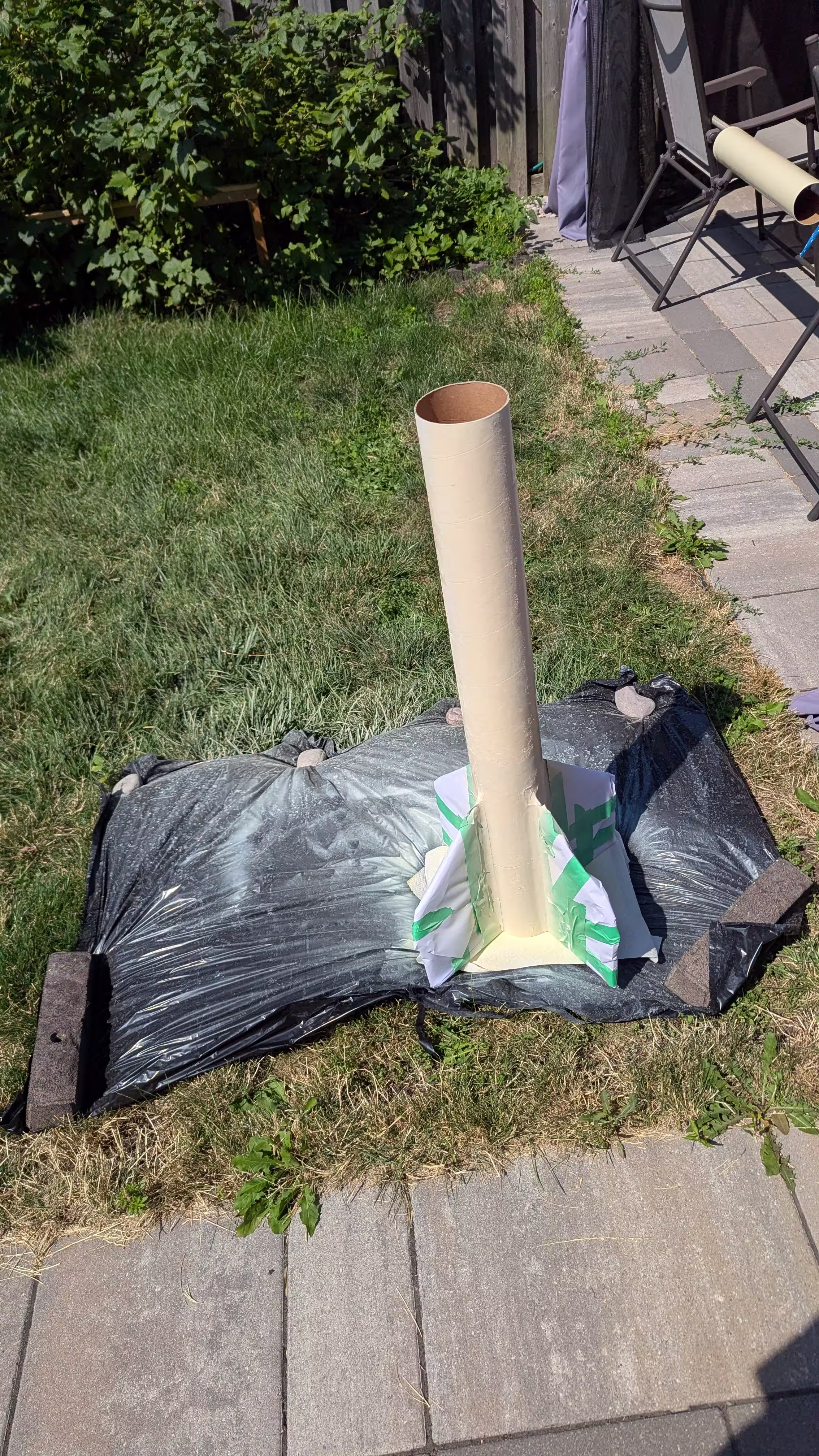 Spray painting the body tube
